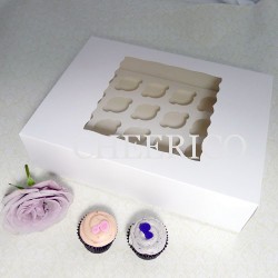 Cake: 24 window mini cupcake box ($2.80/pc x 25 units)