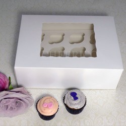 Cake: 12 window mini cupcake box ($2.30/pc x 25 units)