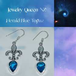 Blue herald Topaz earrings