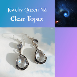 Internet only: Clear Topaz earrings