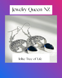 Iolite Tree of life earrings