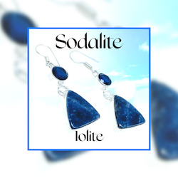 Internet only: Sodalite hook earrings
