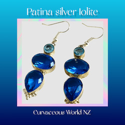 Deep Blue Iolite hook earrings- The Visionary Stone