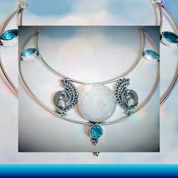 Moonstone Blue Topaz necklace