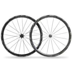 Bicycle and accessory: LÃºn: HYPER 38mm Rim Brake Carbon Wheelset