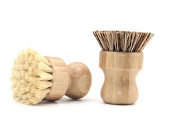 Kitchen: Pot and Pan Brush - Bamboo