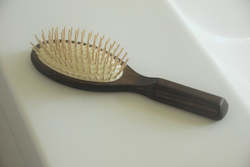 Bathroom Personal: Hair Brush - Oval Thermowood with wooden pins