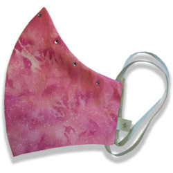 Womens Pink Rose Face Mask