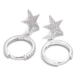 Jewellery: Star Huggies Silver