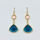 Pink and Blue Double Drop Earrings