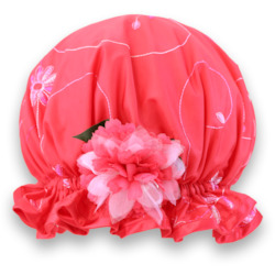 Shower Caps: Bright Pink Shower Cap