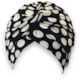 Black and White Spot Shower Turban