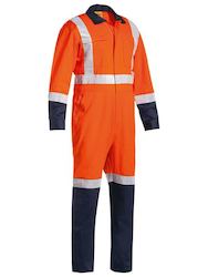 Protective clothing: BISLEY Taped TTMC Hi Vis Lightweight Drill Overall