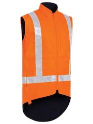 Protective clothing: BISLEY TTMC Taped Lined Vest Orange