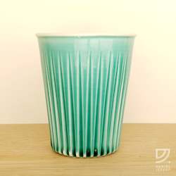 Coffee Cup - Turquoise Fluted