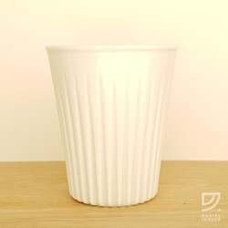 Fluted: Coffee Cup - White Fluted