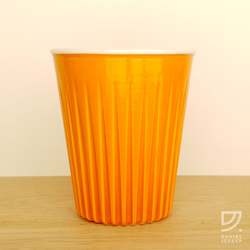 Fluted: Coffee Cup - Orange Fluted