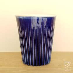 Coffee Cup - Cobalt Fluted
