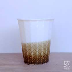 Coffee Cup - White & Copper Weave
