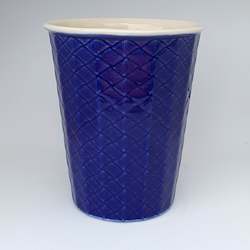 Coffee Cup - Cobalt Weave