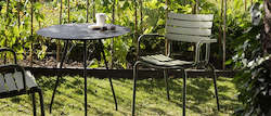 Furniture: CIRCLE Ã74 Cafe Table - Black Aluminium top