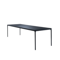 FOUR Indoor/Outdoor Dining Table 270x90 Black Aluminium Top & Frame