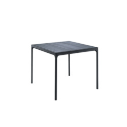 FOUR Indoor/Outdoor Table 90x90 Black Aluminium Top & Frame