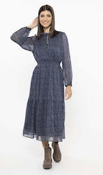 Womenswear: Visionary Dress- Navy Vine