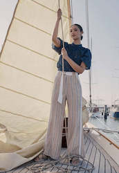 Womenswear: Grace Linen Pant / Cruise Stripe