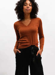 Womenswear: Ava Lurex Knit - Bronze