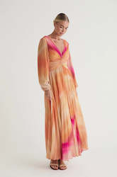 Womenswear: Zephyr Printed Long Sleeve Midi Dress