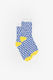 Blue and Yellow Grid Sock