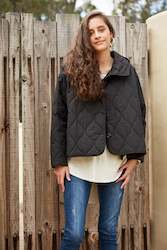Womenswear: Ribe Hood Jacket - Ebony