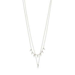 Sia Recycled Crystal Chain 2 in 1 - Silver Plated
