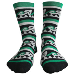 Office Socks: Kiwi Koru (Size S, L)