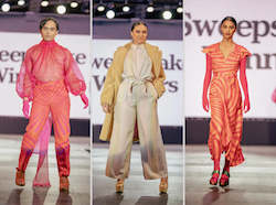 Womenswear: Sweepstake Winners Stacey Dress Hot Pink & Orange A Waha Print