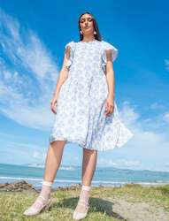 Womenswear: Sheryl May Blue Floral Sorella Dress
