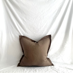 Isabelle Linen Cushion - Coffee