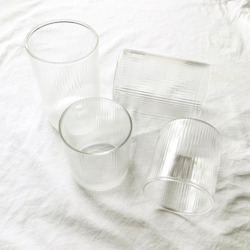 Kitchen Dining: Classic 1920s Glass Tumblers - Pair