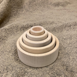 Natural Wood Stacking Cups