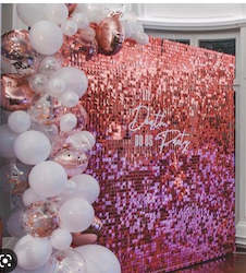 Pink Rose Shimmer Wall