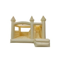 Lux Beige Bounce House with slide