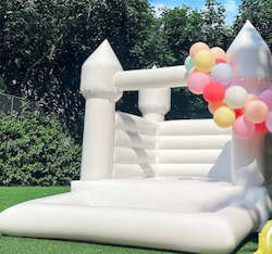 White ballpit bounce house
