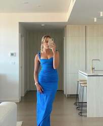 Midi Dresses: Sir The Label Azul Balconette Gown