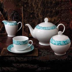 Wholesaling, all products (excluding storage and handling of goods): Tea set - Sarvin Turquoise (17pcs)