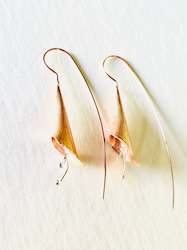 Clothing wholesaling: Rose Gold & Stg Silver Lily Earrings