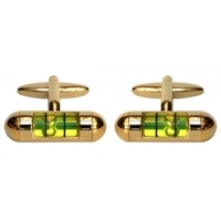 Products: Spirit level - gold plated - cufflinks