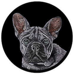 Creative art: Doggieology Art - Lavender French Bulldog