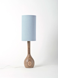 Hand turned table lamp