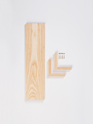 Furniture: Wooden bracket shelf
